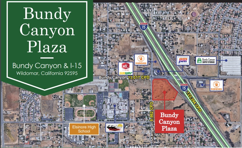 Bundy Canyon & I-15 Fwy, Wildomar, CA à louer Aérien– Image 1 sur 8