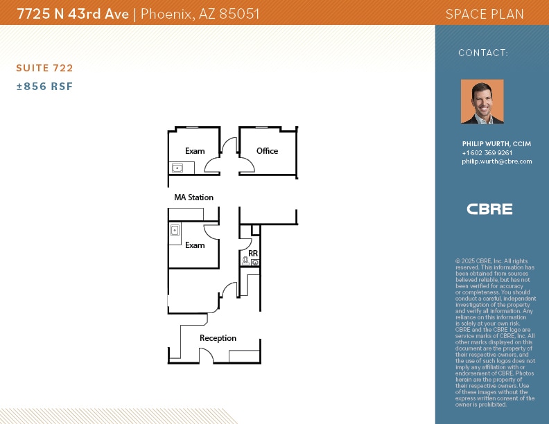 7725 N 43rd Ave, Phoenix, AZ à louer Plan d’étage– Image 1 sur 2