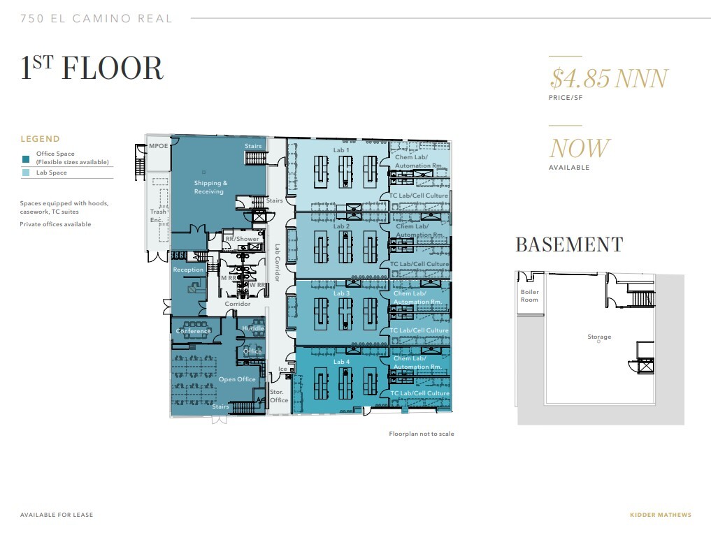 750 El Camino Real, San Bruno, CA à louer Plan d’étage– Image 1 sur 3