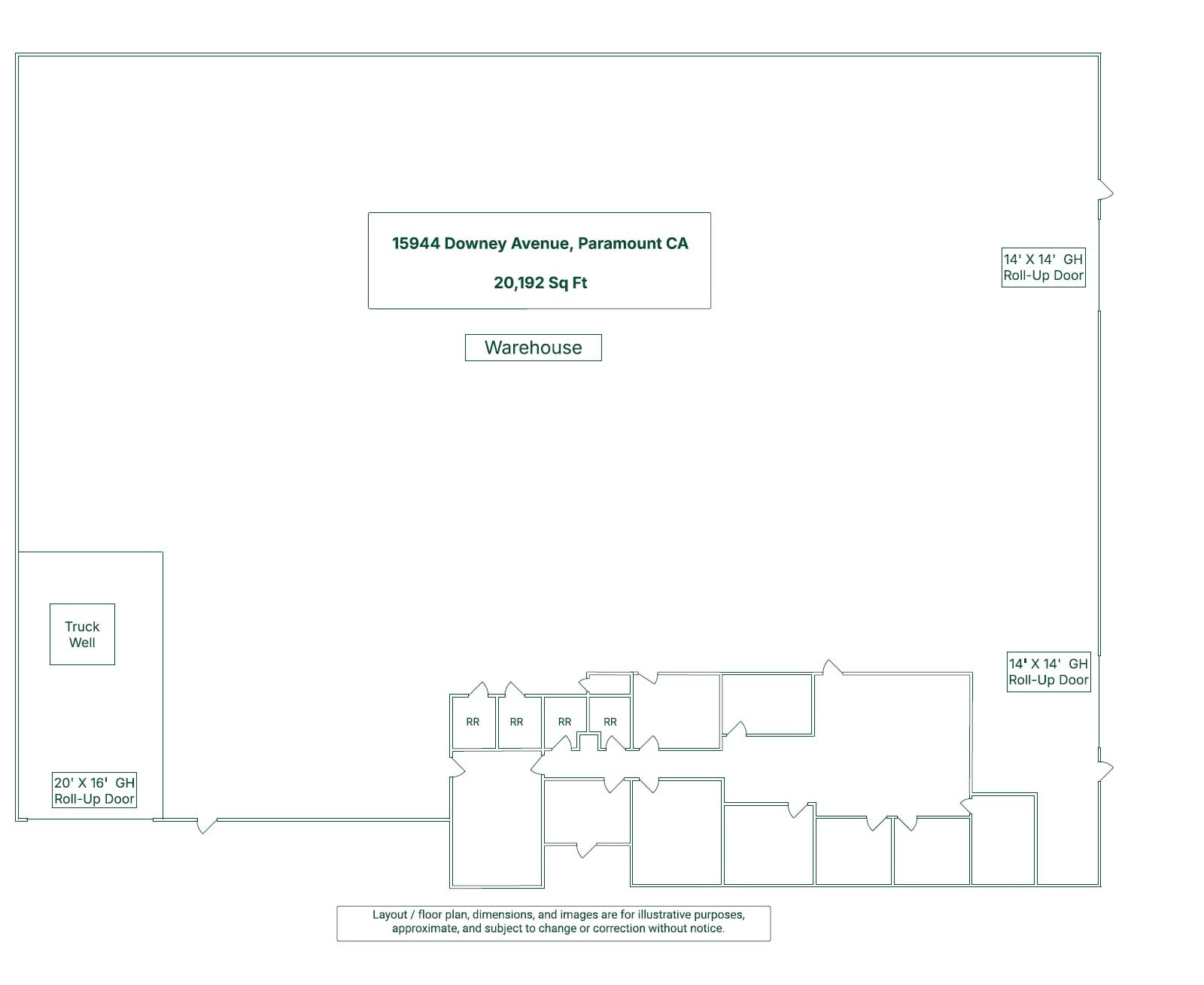 15930-15962 Downey Ave, Paramount, CA à louer Plan d’étage– Image 1 sur 1