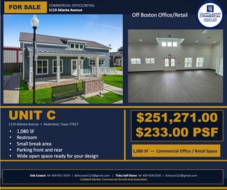 Plus de détails pour 1119 Atlanta Ave, Nederland, TX - Bureau à vendre