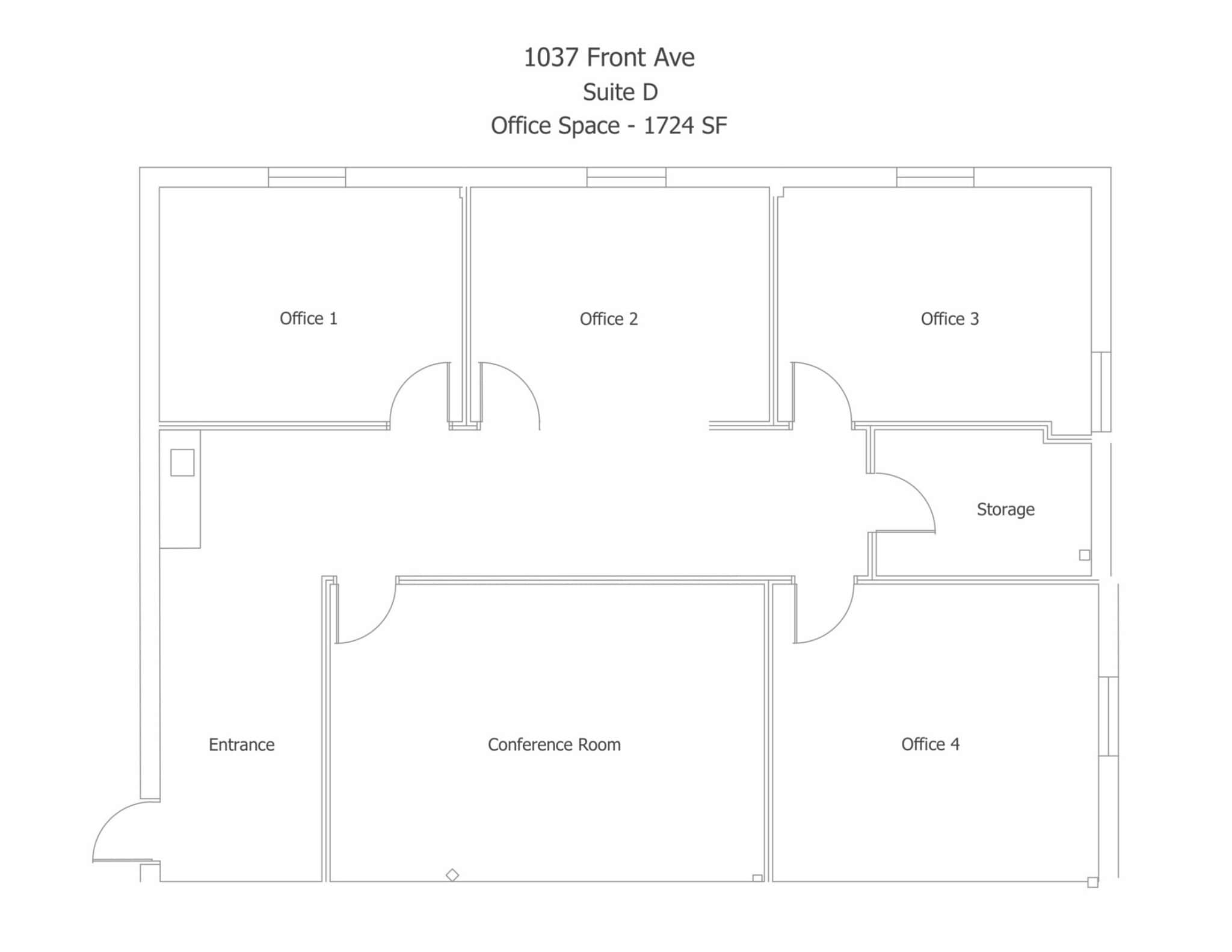 1037 Front Ave, Columbus, GA à louer Plan d’étage– Image 1 sur 7