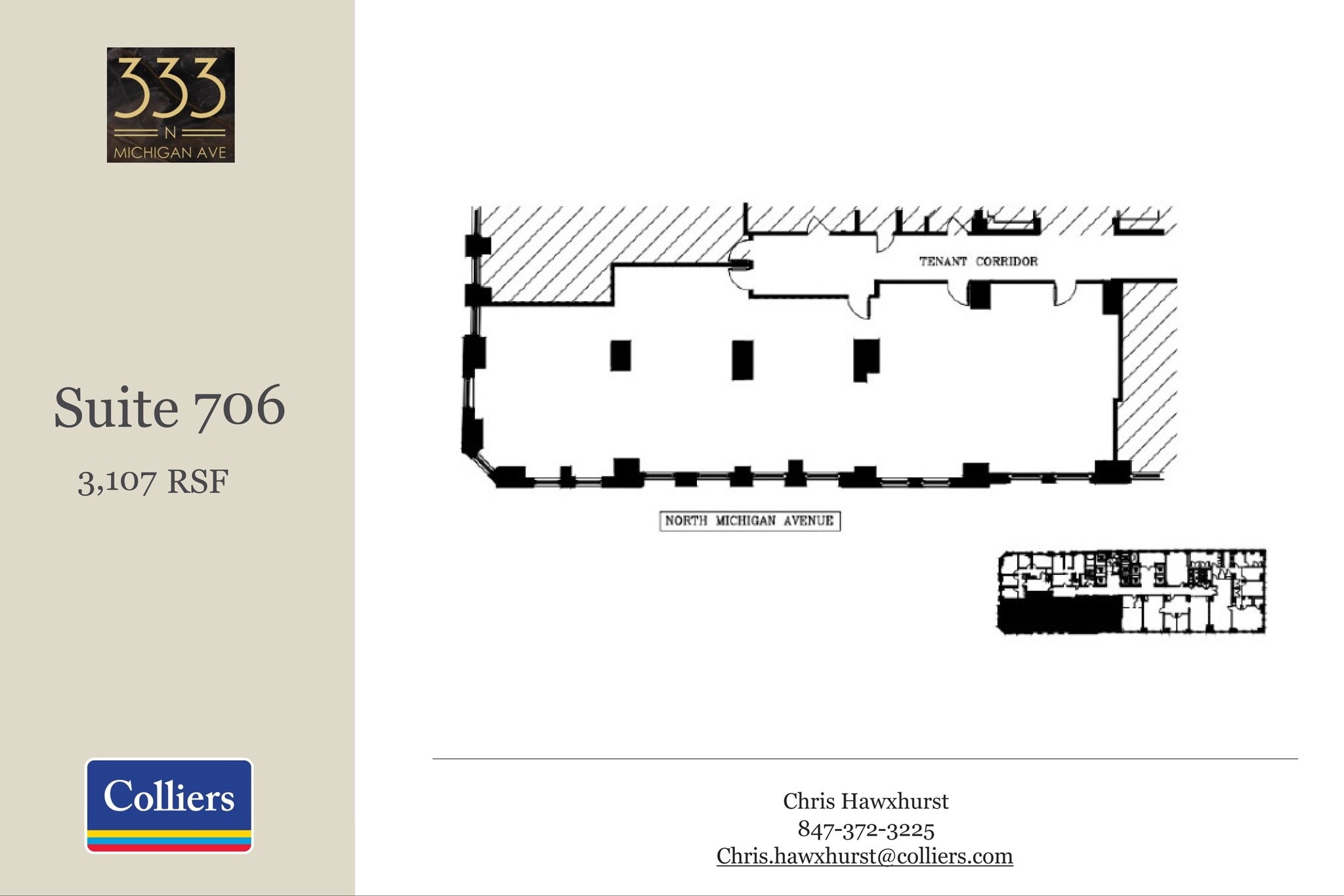 333 N Michigan Ave, Chicago, IL à louer Plan d’étage– Image 1 sur 1