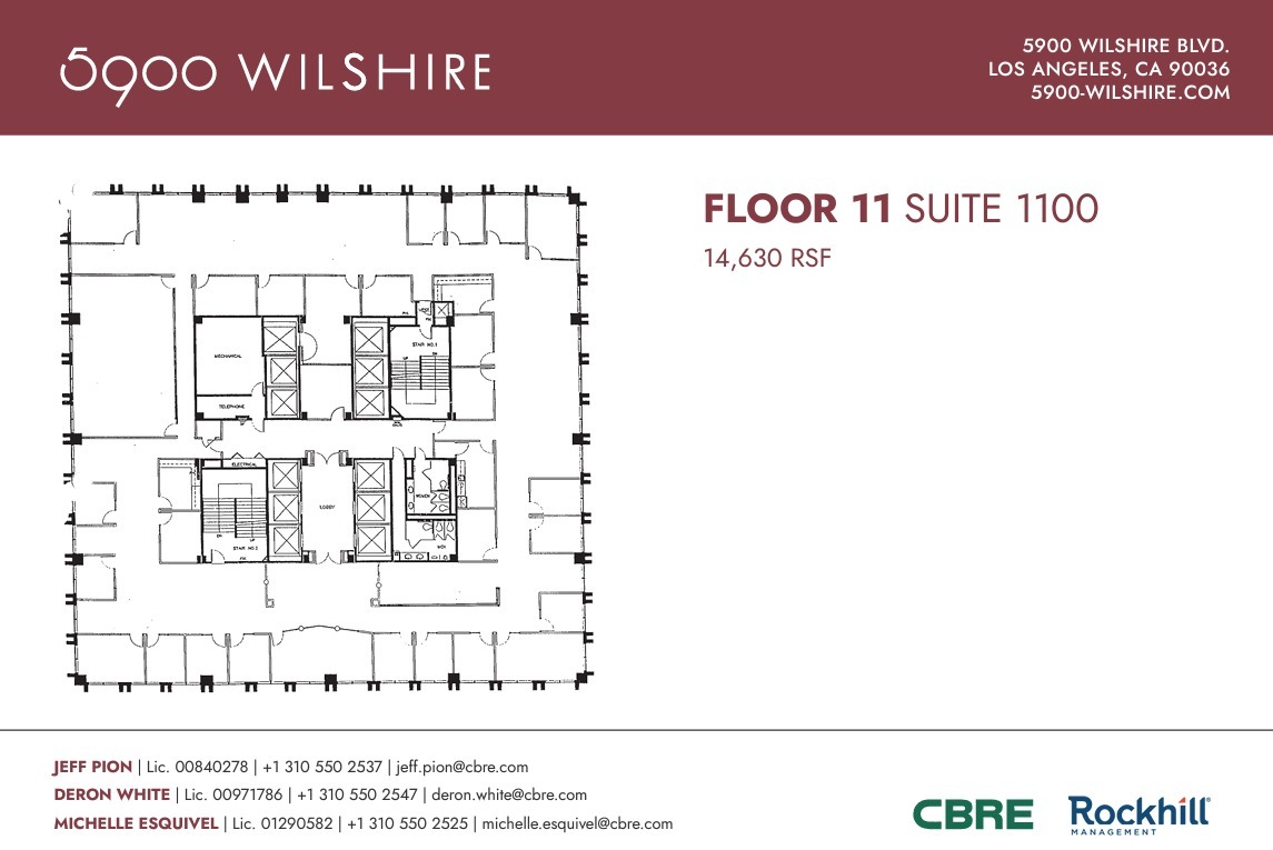 5900 Wilshire Blvd, Los Angeles, CA à louer Plan d’étage– Image 1 sur 1