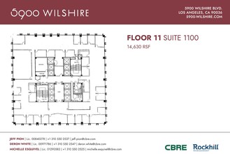 5900 Wilshire Blvd, Los Angeles, CA à louer Plan d’étage– Image 1 sur 1