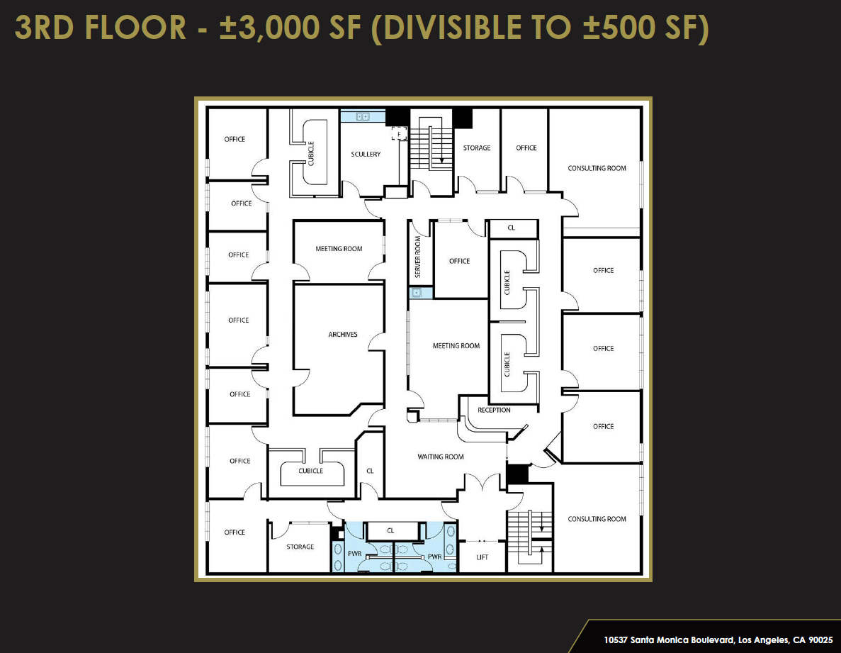 10537 Santa Monica Blvd, Los Angeles, CA à louer Plan d’étage– Image 1 sur 4