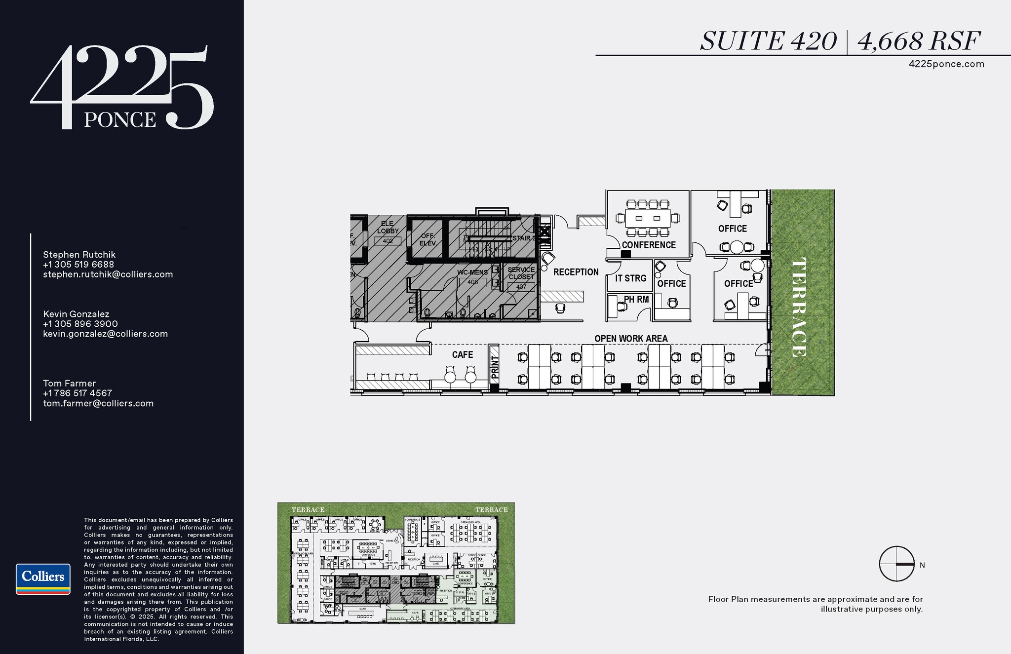 4225 Ponce de Leon Blvd, Coral Gables, FL à louer Plan d’étage– Image 1 sur 3