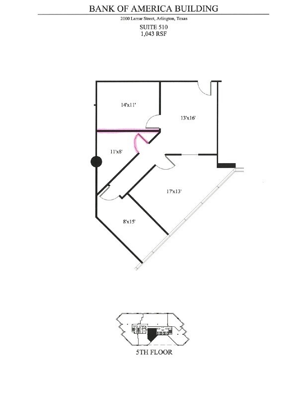 2000 E Lamar Blvd, Arlington, TX à louer Plan d’étage– Image 1 sur 1