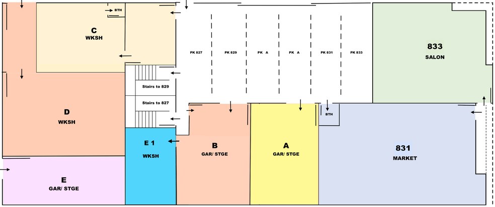 827-833 E 4th St, Long Beach, CA à louer - Plan d’étage – Image 3 sur 3