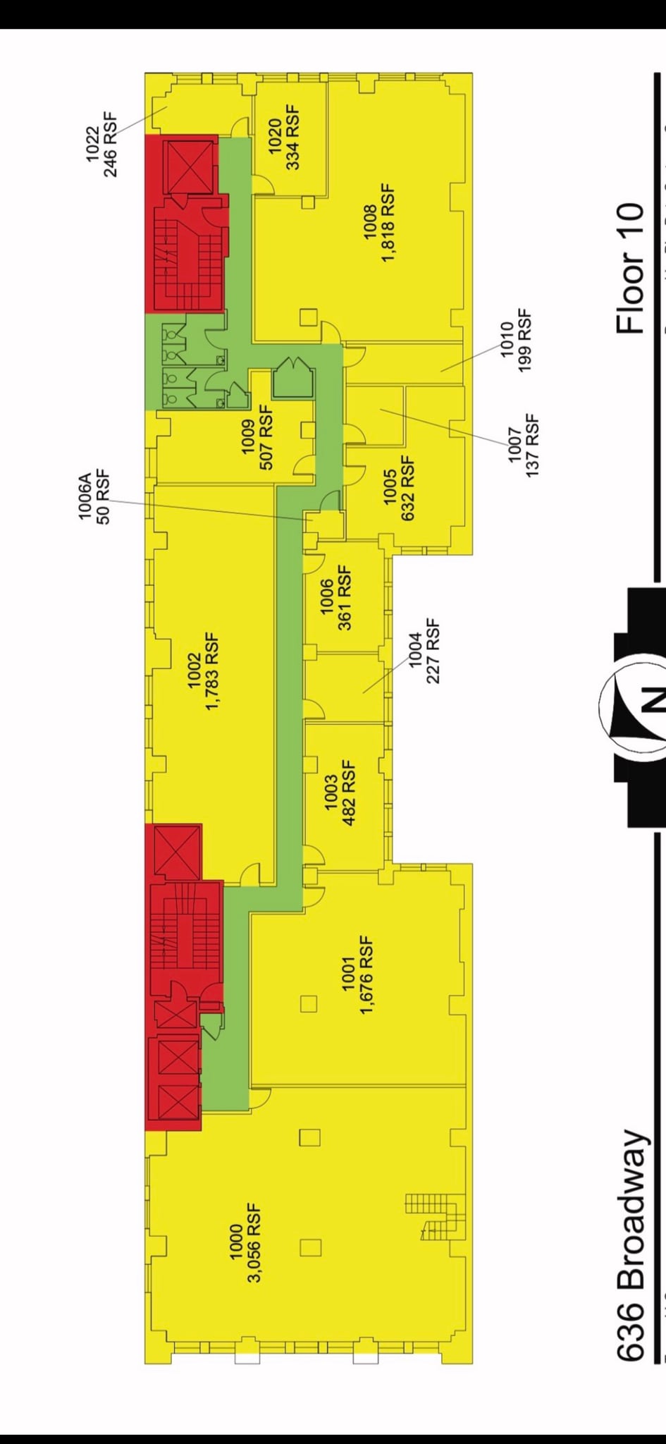 636 Broadway, New York, NY à louer Plan d’étage– Image 1 sur 1