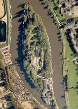 Platts Eyot, Hampton, MDS - Vue aérienne vue de carte