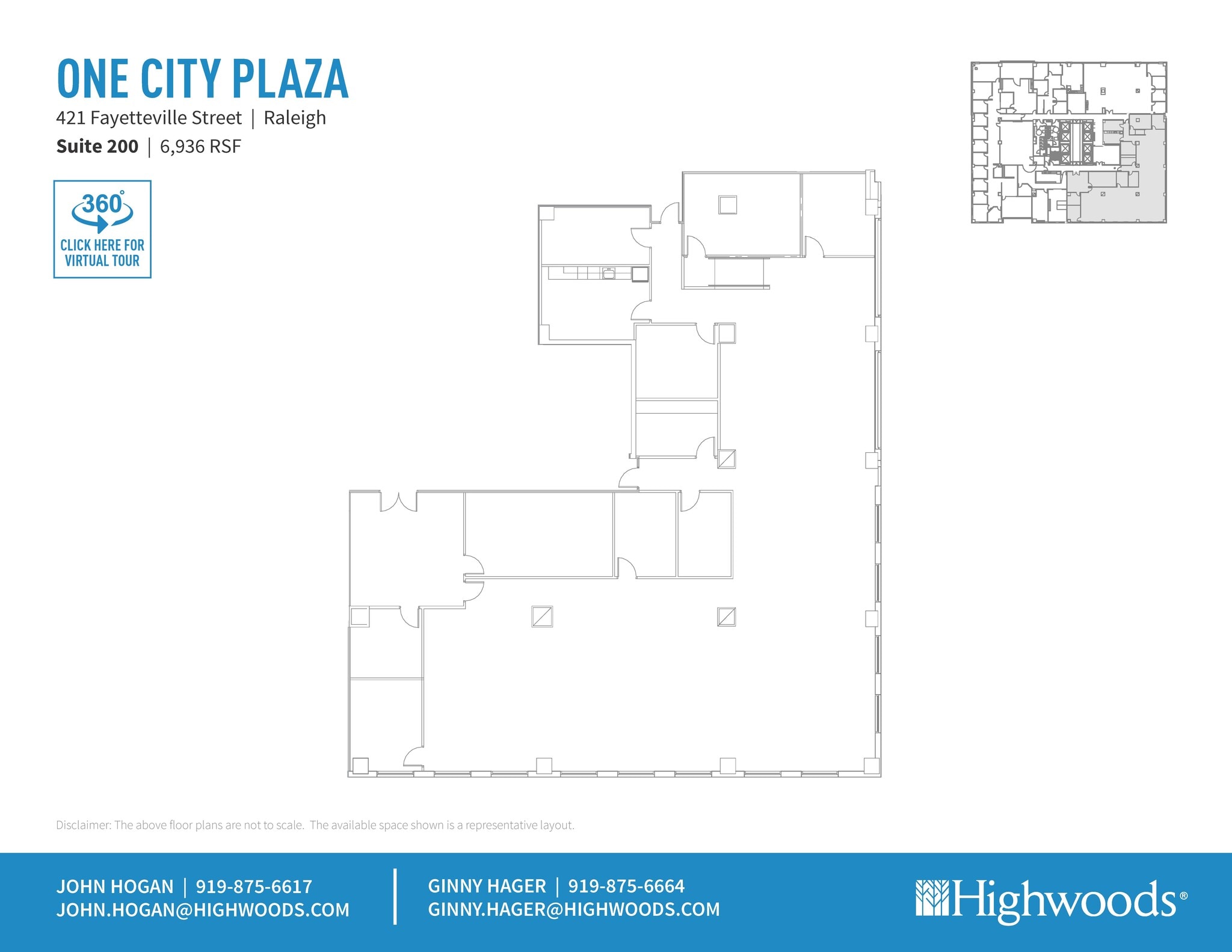 421 Fayetteville St, Raleigh, NC à louer Plan d’étage– Image 1 sur 1
