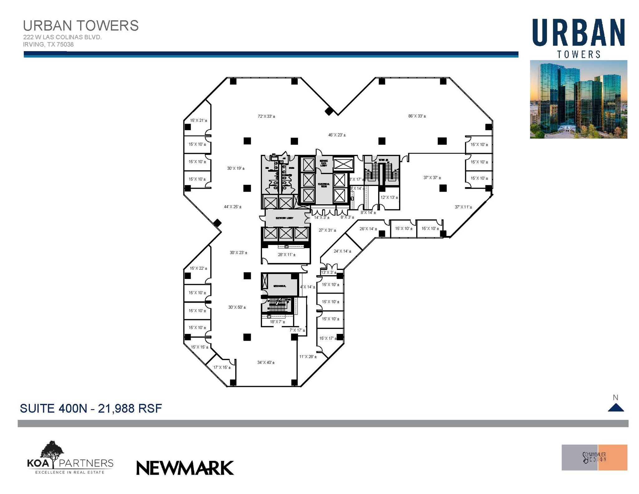 222 W Las Colinas Blvd, Irving, TX à louer Plan d’étage– Image 1 sur 1