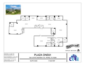 7301 N State Highway 161, Irving, TX à louer Plan d’étage– Image 1 sur 2