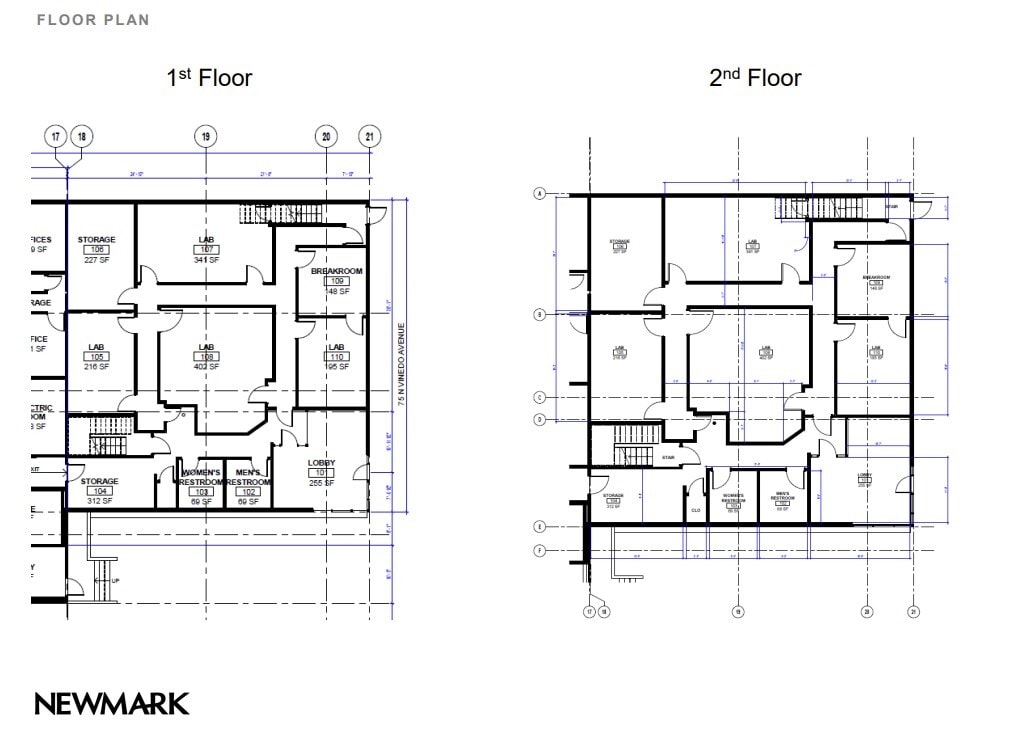 73-75 N Vinedo Ave, Pasadena, CA à louer Plan d’étage– Image 1 sur 1