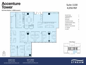 500 W Madison St, Chicago, IL à louer Plan d’étage– Image 1 sur 1