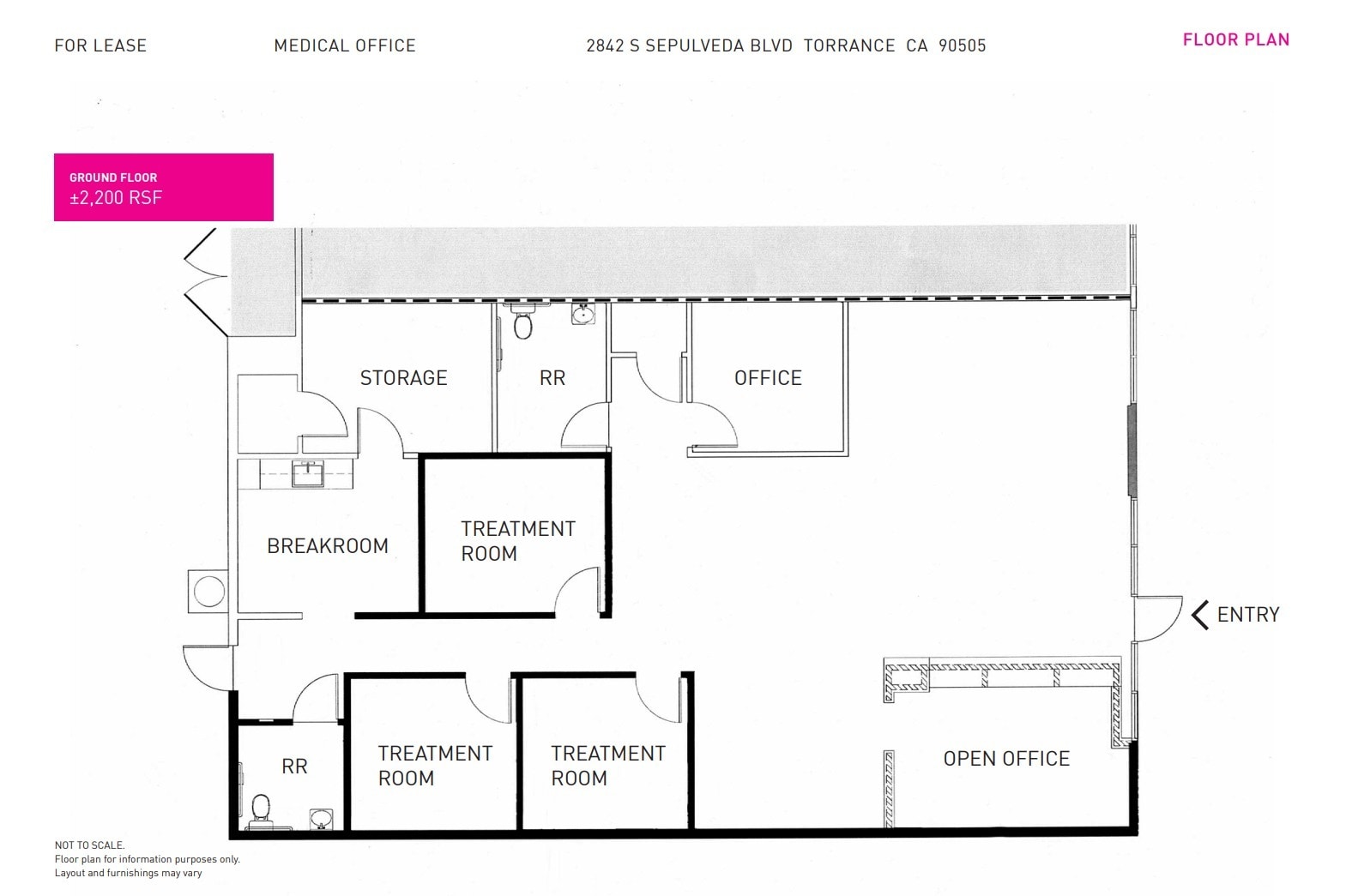 2842-2848 Sepulveda Blvd, Torrance, CA à louer Plan d’étage– Image 1 sur 6