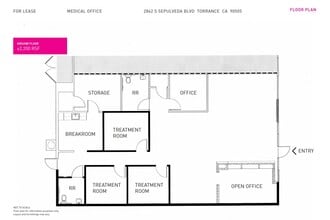 2842-2848 Sepulveda Blvd, Torrance, CA à louer Plan d’étage– Image 1 sur 6