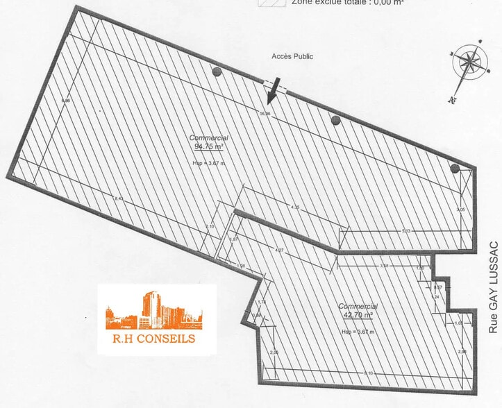 Local commercial dans Neuville-sur-Oise à louer - Plan d’étage – Image 3 sur 4