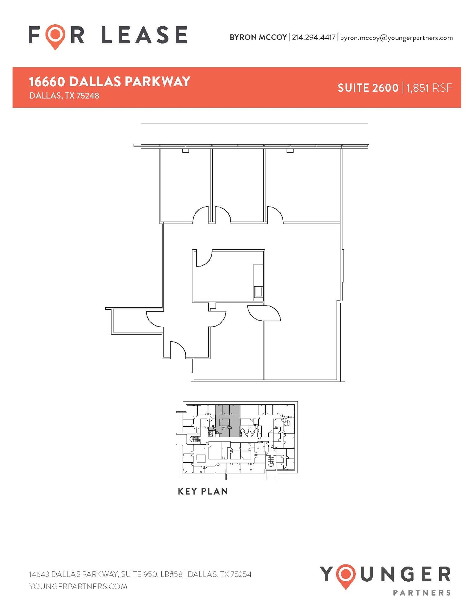 16610 N Dallas Pky, Dallas, TX à louer Plan d’étage– Image 1 sur 1
