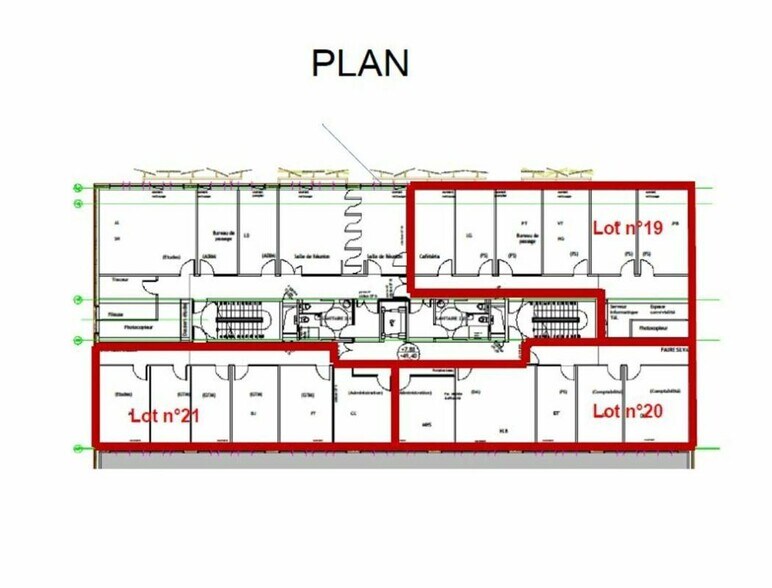 Bureau dans Bayonne à louer - Plan d’étage – Image 2 sur 2