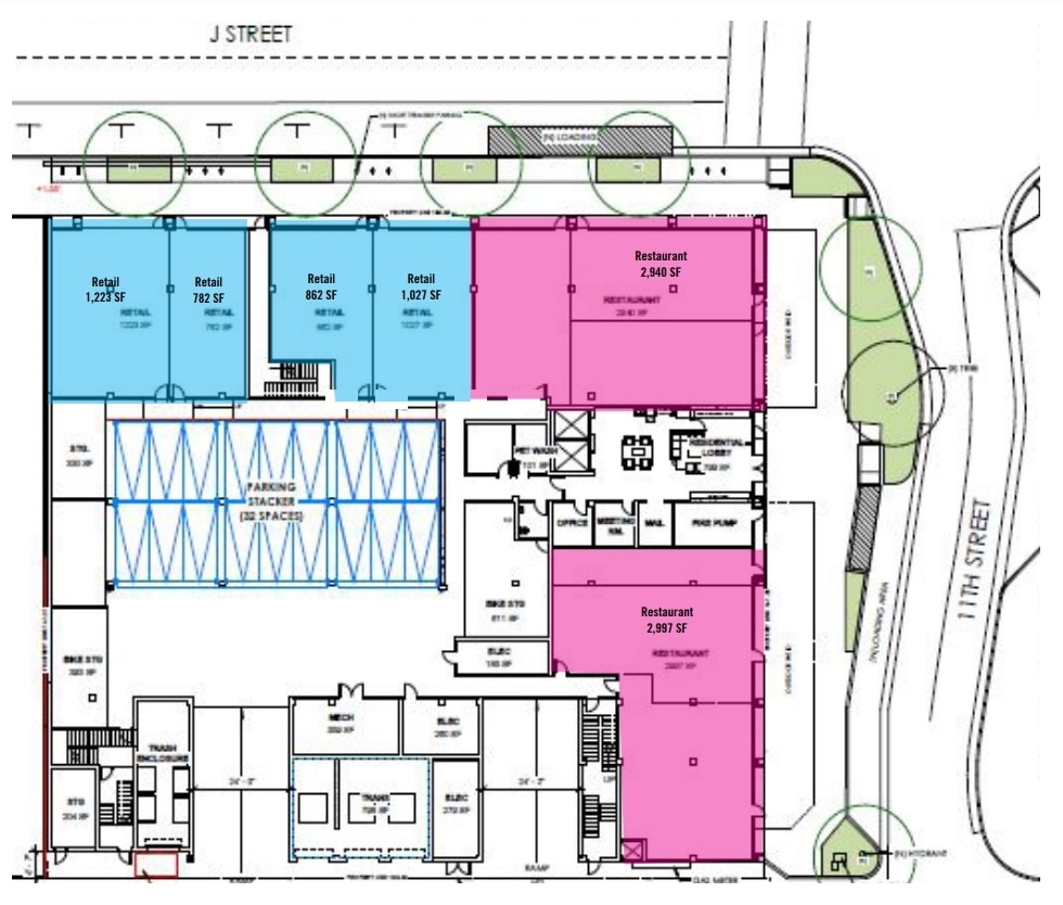 1010 11th St, Sacramento, CA à louer Plan d’étage– Image 1 sur 1