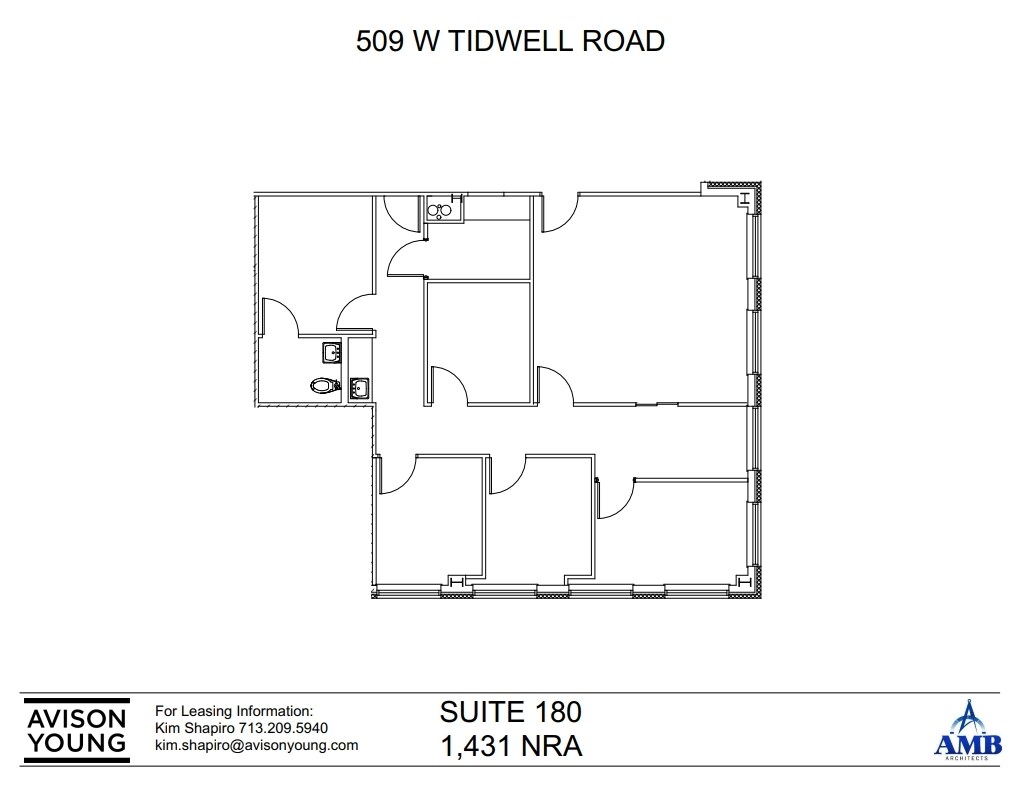 509 W Tidwell Rd, Houston, TX à louer Plan d’étage– Image 1 sur 2