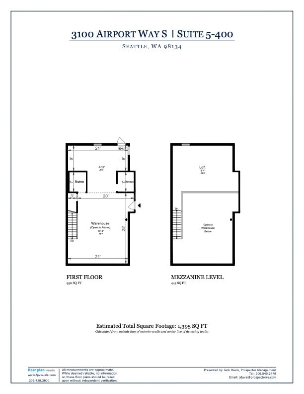 3100 Airport Way S, Seattle, WA à louer Plan d’étage– Image 1 sur 1