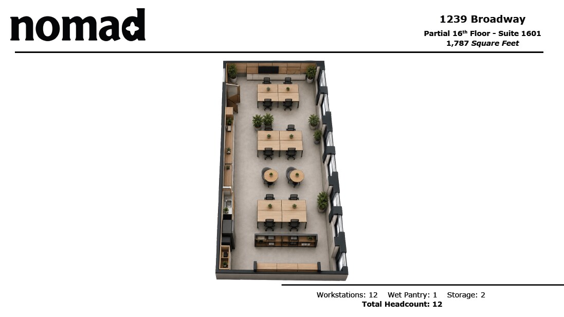 1237-1239 Broadway, New York, NY à louer Plan d’étage– Image 1 sur 6