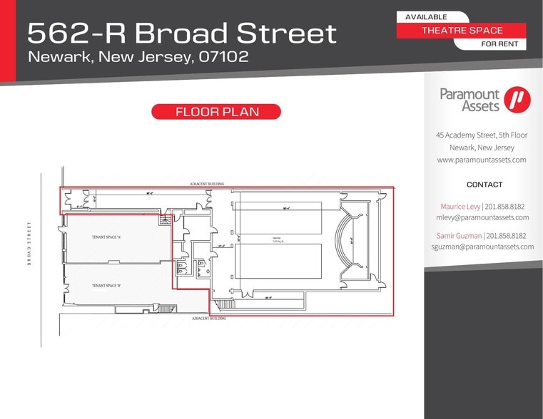 562 Broad St, Newark, NJ à louer - Plan d’étage – Image 2 sur 3