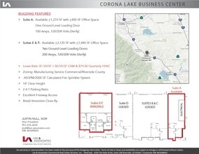 12847 Temescal Canyon Rd, Corona, CA à louer Plan d’étage– Image 1 sur 1