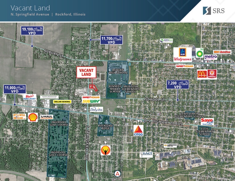 601 N Springfield Ave, Rockford, IL à vendre - Aérien – Image 3 sur 3