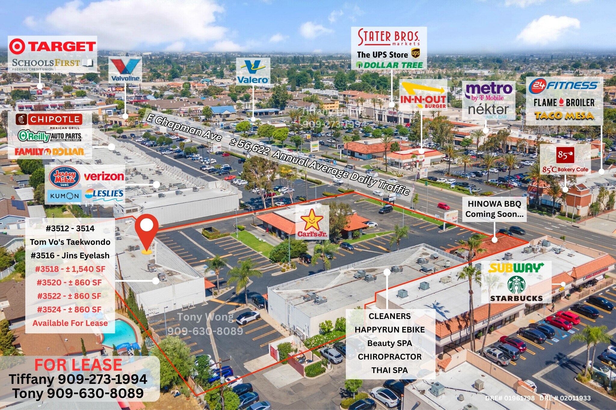 3512-3538 E Chapman Ave, Orange, CA à louer Photo de l’immeuble– Image 1 sur 9