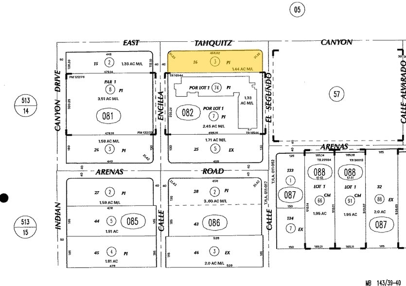 401-493 E Tahquitz Canyon Way, Palm Springs, CA à louer - Plan cadastral – Image 2 sur 23