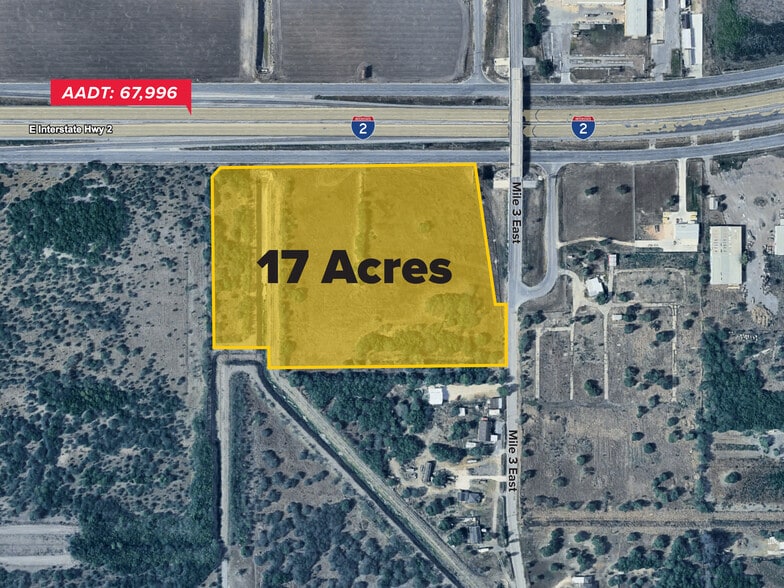 Mile 3 E. & Expressway 83 Expy, Mercedes, TX à vendre - Aérien – Image 1 sur 3