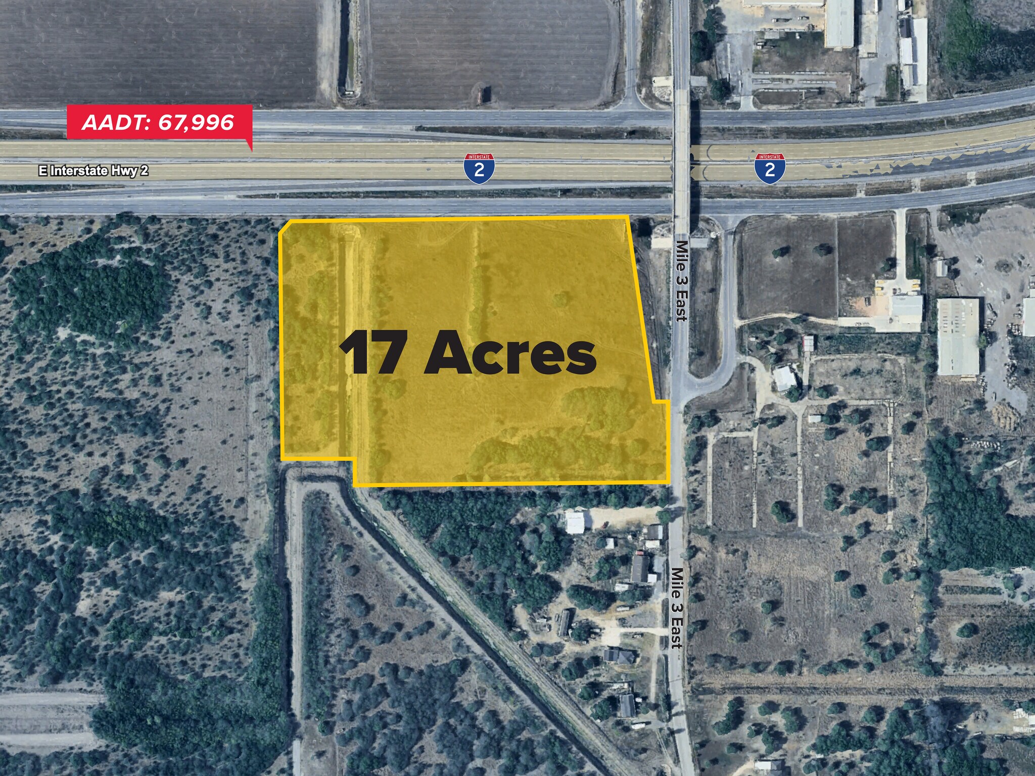 Mile 3 E. & Expressway 83 Expy, Mercedes, TX à vendre Aérien– Image 1 sur 4