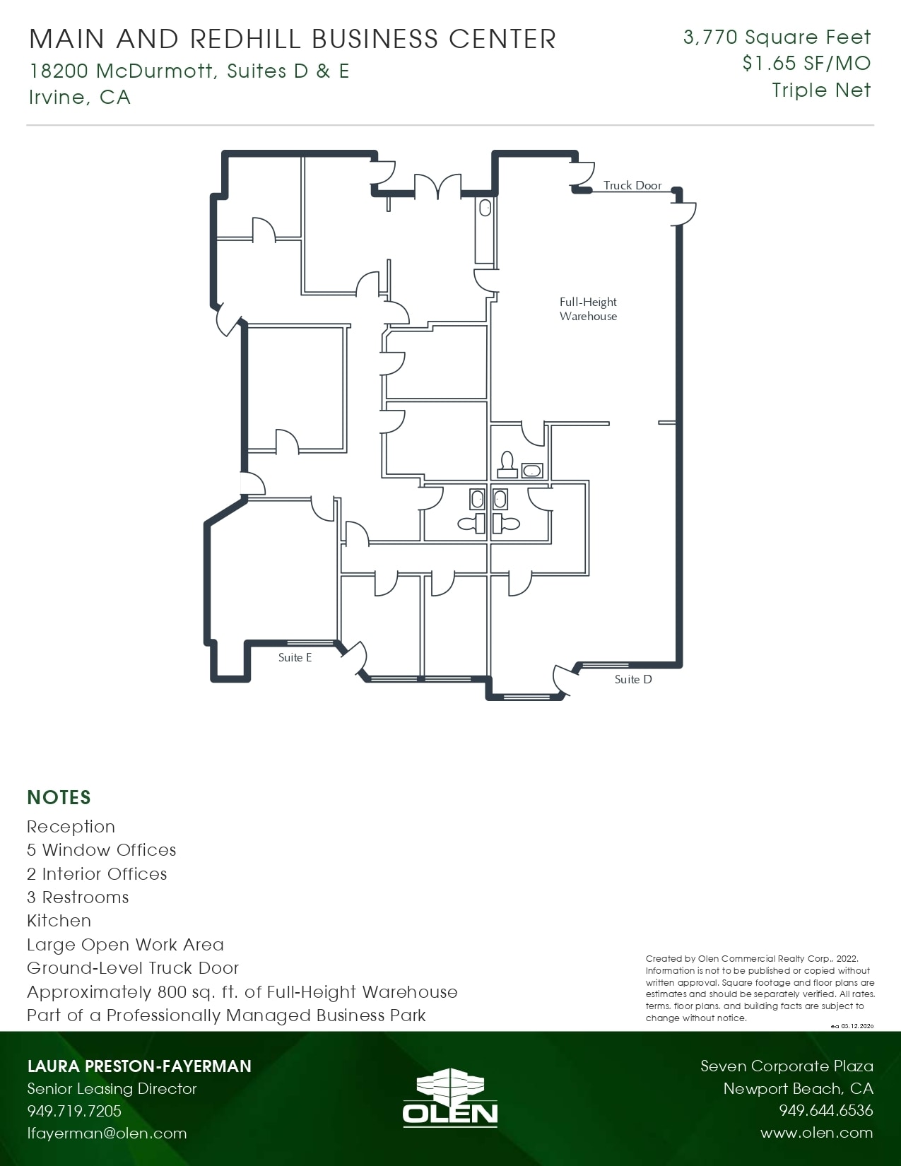 1200 Main St, Irvine, CA à louer Plan d’étage– Image 1 sur 1