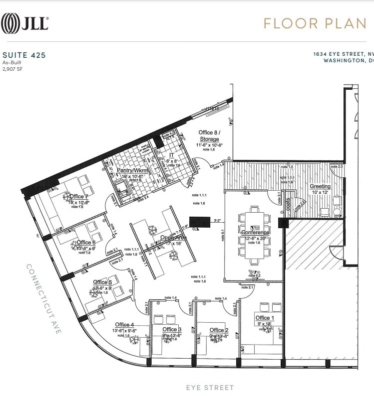 1634 I St NW, Washington, DC à louer Plan d’étage– Image 1 sur 1