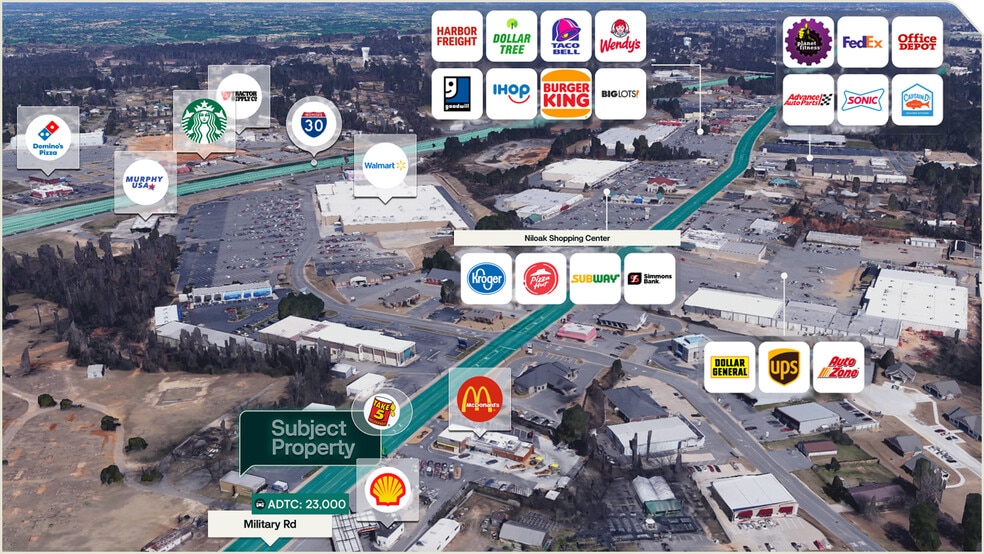 1016 Military Rd, Benton, AR à vendre - Aérien – Image 2 sur 3