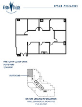 949 S Coast Dr, Costa Mesa, CA à louer Plan d’étage– Image 1 sur 1