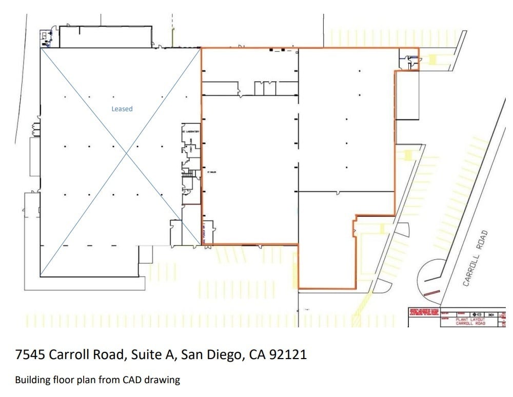 7545 Carroll Rd, San Diego, CA à louer Plan d’étage– Image 1 sur 1