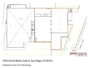 7545 Carroll Rd, San Diego, CA à louer Plan d’étage– Image 1 sur 1