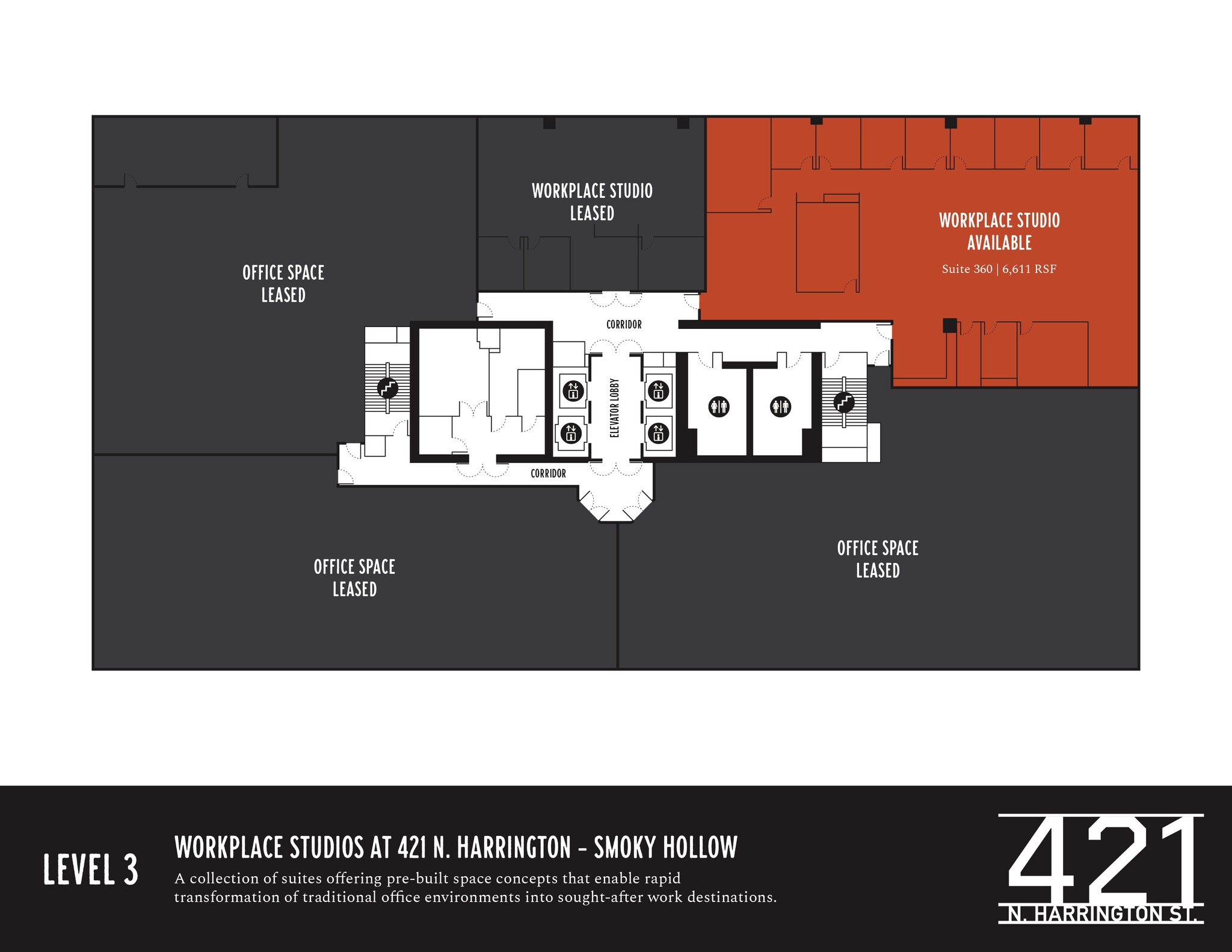 421 N Harrington St, Raleigh, NC à louer Plan d’étage– Image 1 sur 1