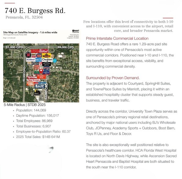 740 Burgess Rd, Pensacola, FL à vendre - Aérien – Image 3 sur 8