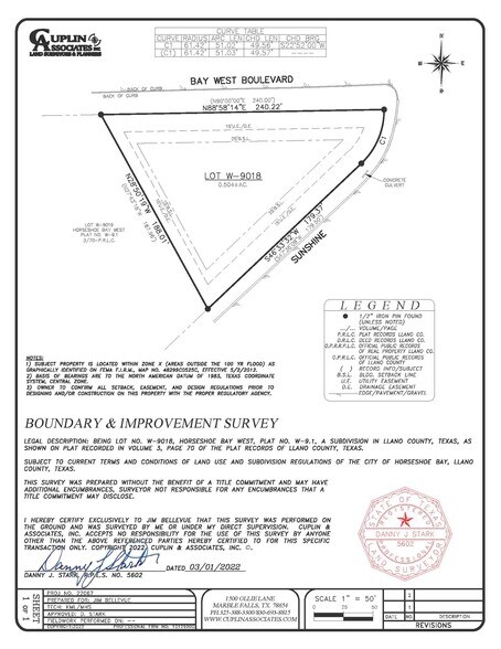 Sunshine Bay West, Horseshoe Bay, TX à louer - Plan cadastral – Image 3 sur 7