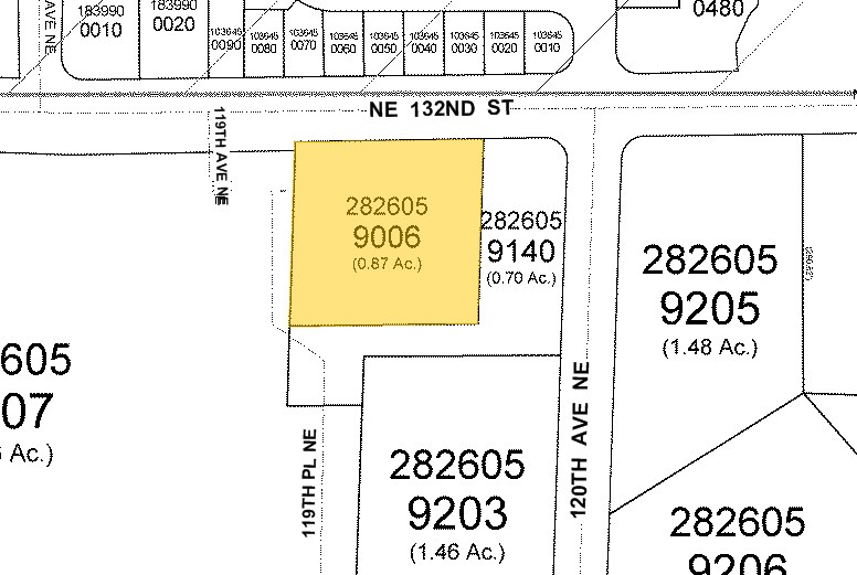 11911 NE 132nd St, Kirkland, WA à louer - Plan cadastral – Image 2 sur 4