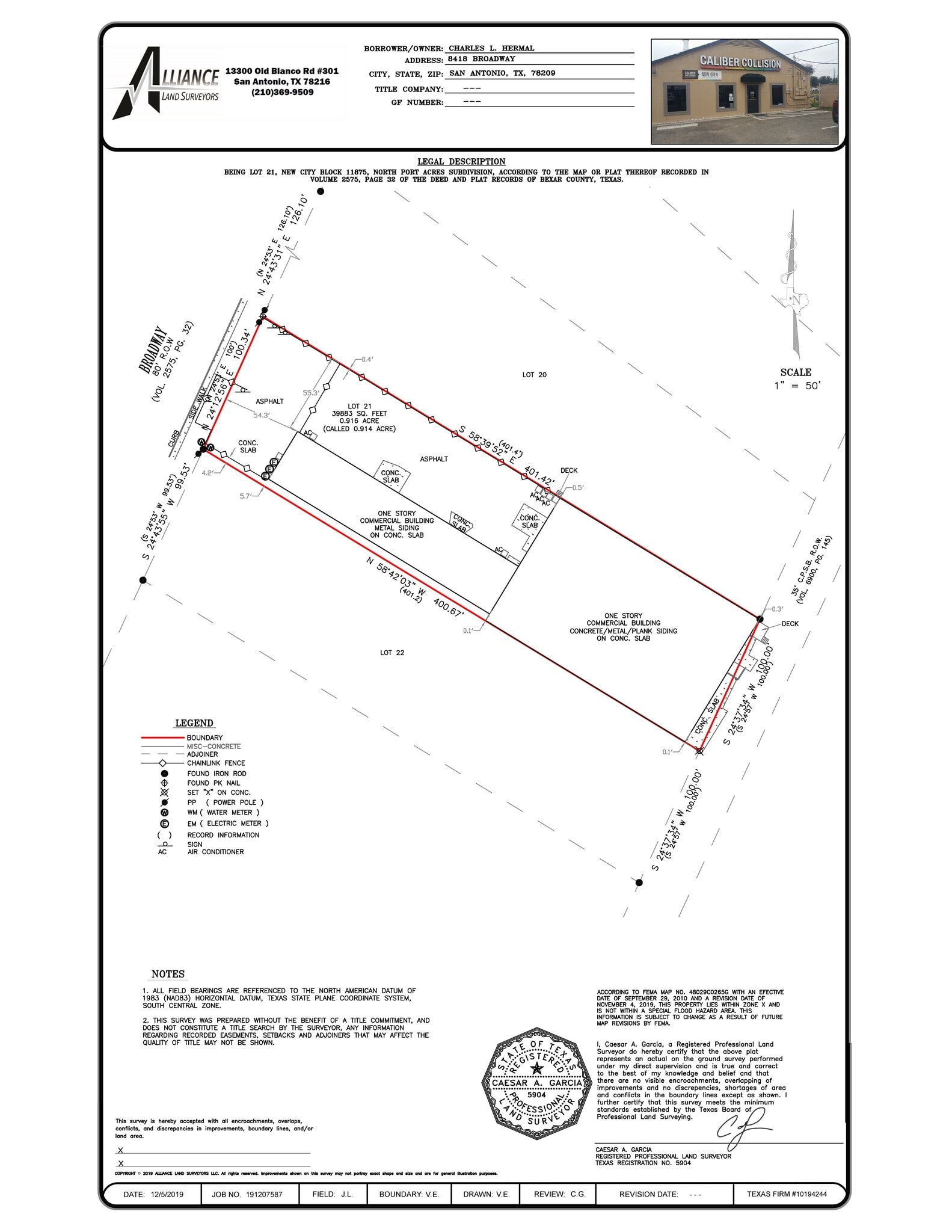 8418 Broadway St, San Antonio, TX à louer Plan de site– Image 1 sur 1