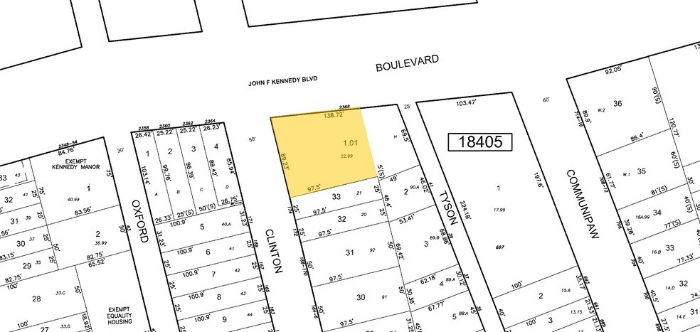 2380 John F Kennedy Blvd, Jersey City, NJ à louer - Plan cadastral – Image 2 sur 8
