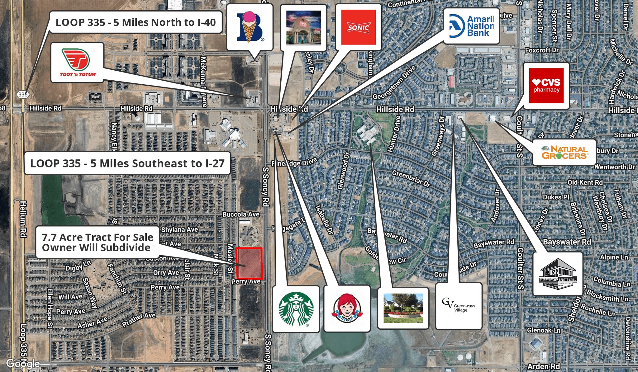 6998 Soncy rd, Amarillo, TX à vendre Aérien– Image 1 sur 2