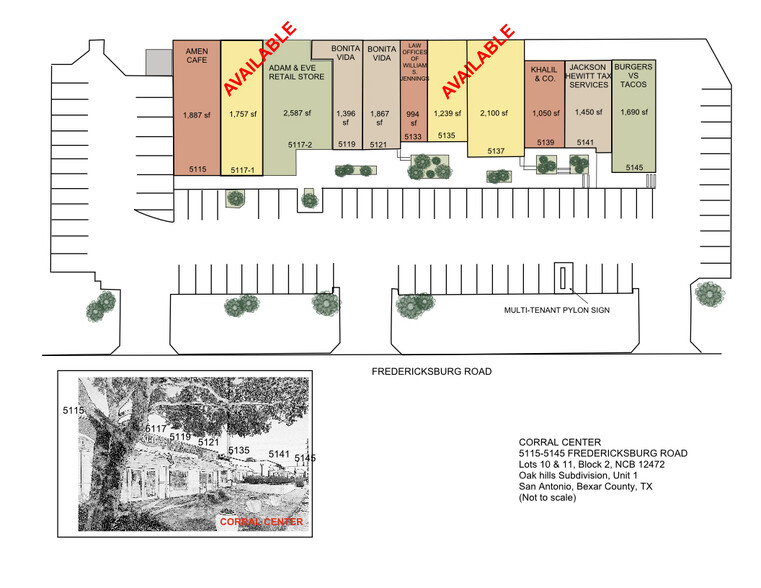 5115-5145 Fredericksburg Rd, San Antonio, TX à louer - Plan de site – Image 2 sur 6